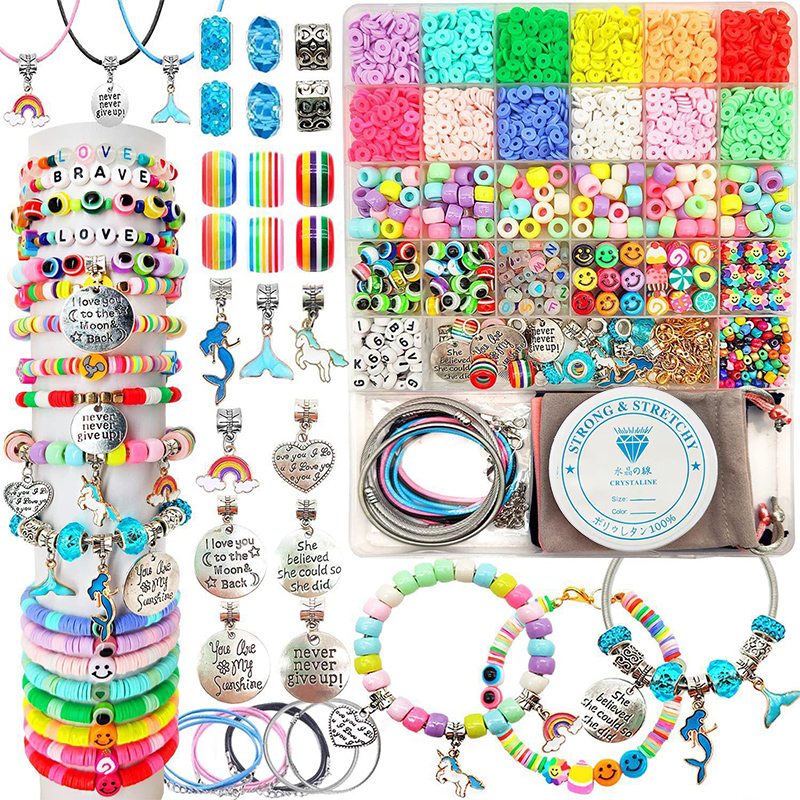 Jewelry Making Kit For Kids - 3400pcs Beads Charms Jewelry Making Kit