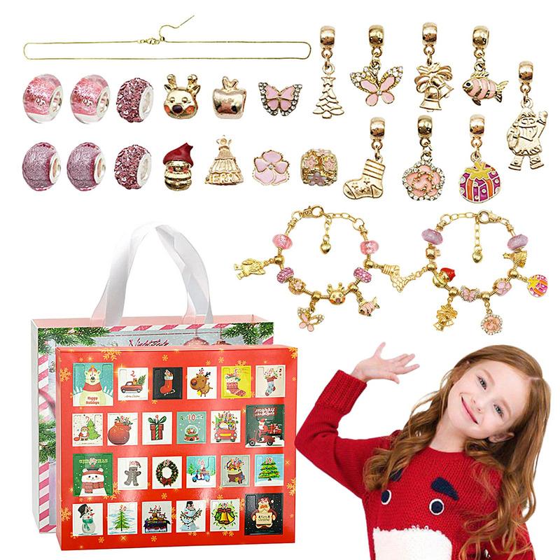Jewelry Making Kit For Kids - Christmas Jewelry Advent Calendar Bracelet Making