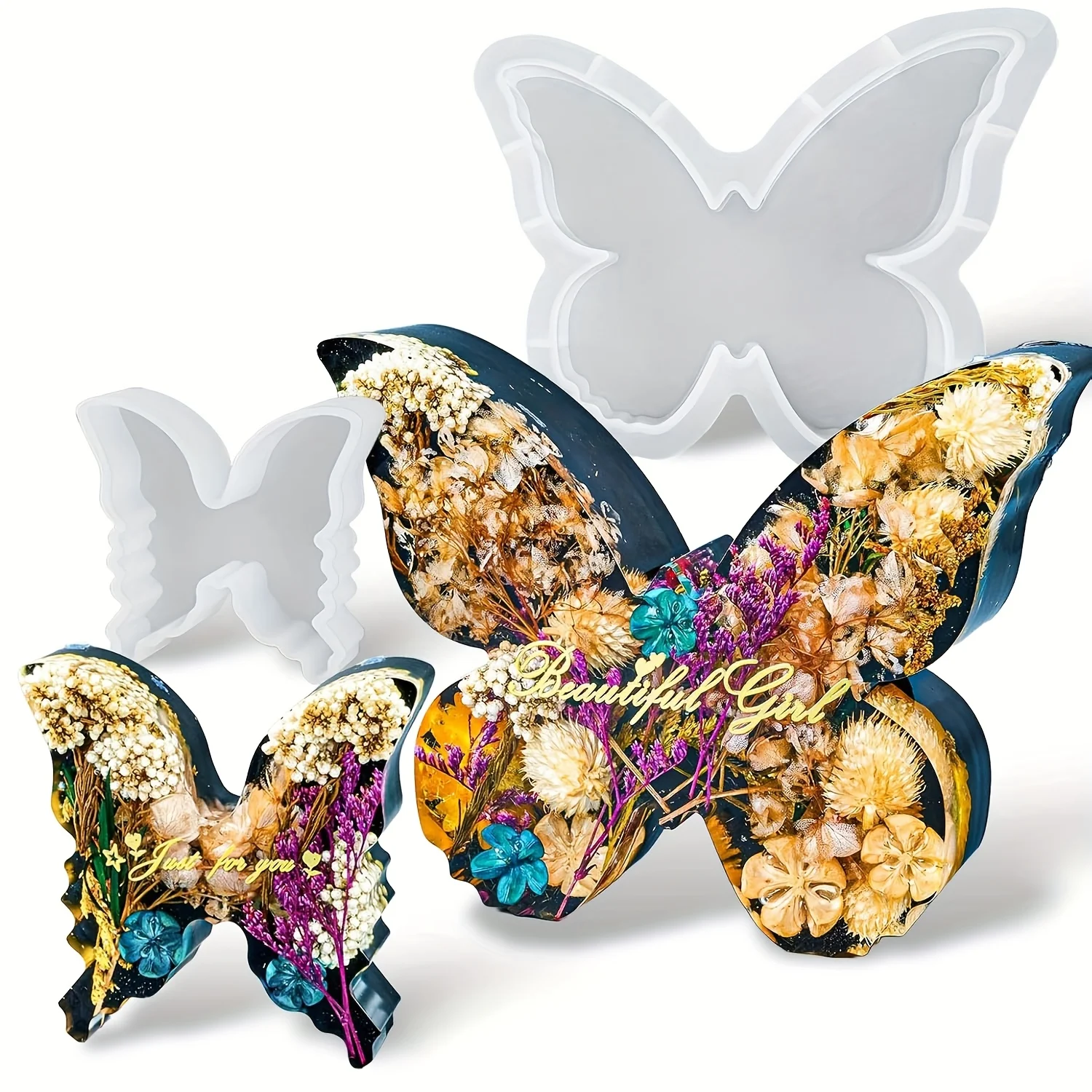Jewelry Making Mold - Two sizes of butterfly resin mold
