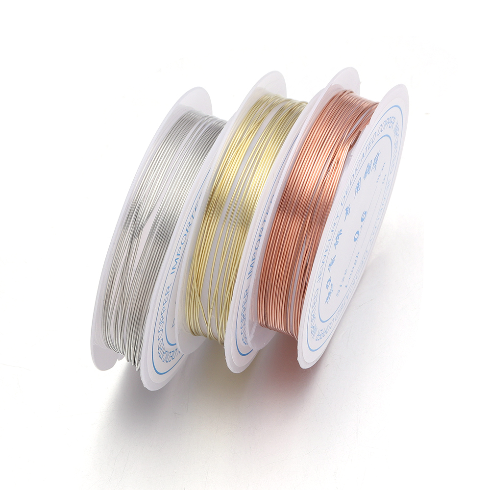 Jewelry Making Wire - 1Roll 0.2/0.25/0.3/0.4/0.5/0.6/0.7/0.8/1mm Sturdy Copper Wire Beading