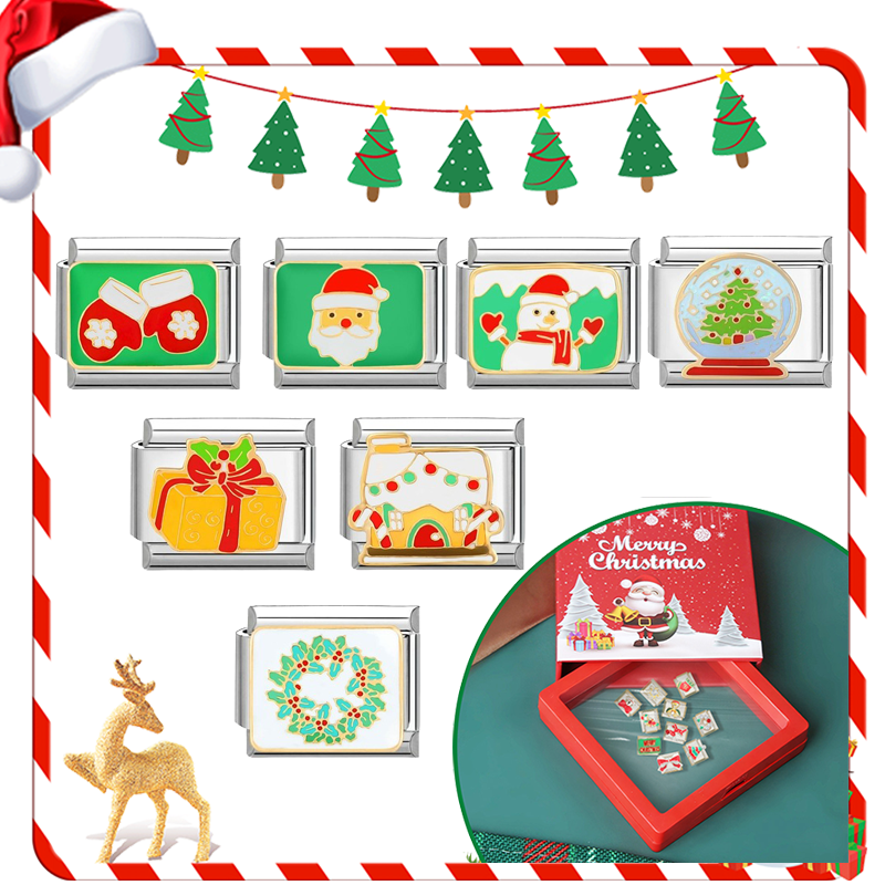 Jewelry Making Gloves - Y2K Red Green Christmas Santa Claus