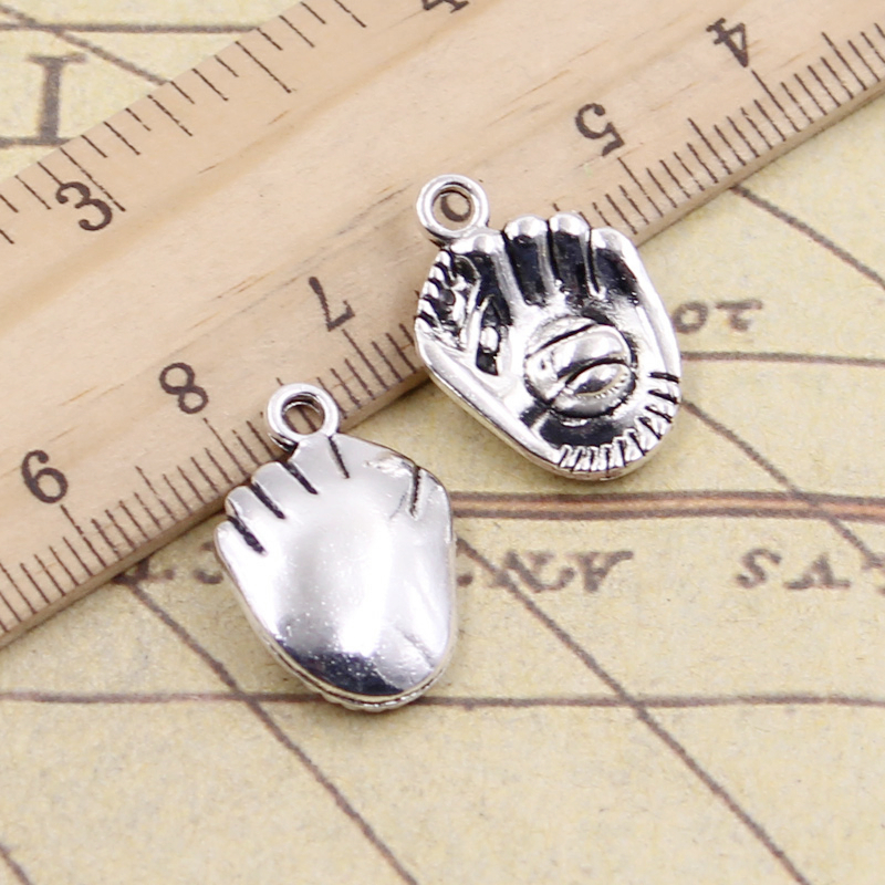 Jewelry Making Gloves - 10pcs 3colors Charms Baseball Gloves 20x14mm
