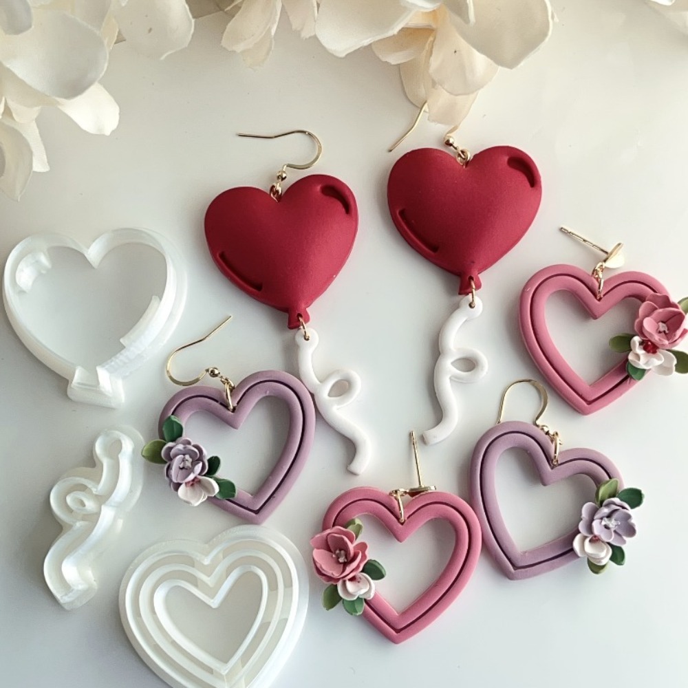 Jewelry Making Tool Kit - 3Pcs Love Balloon Heart Polymer Clay