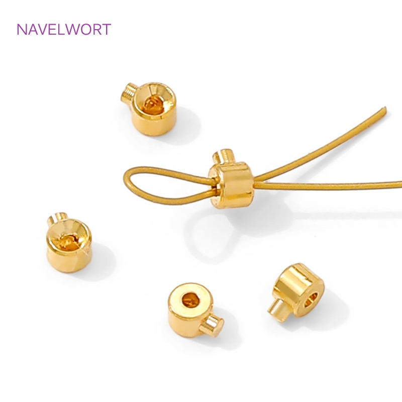 Jewelry Making Items - 18K Gold Plated Round Crimp End