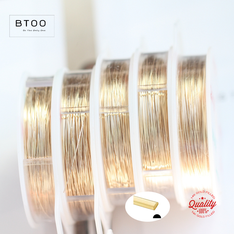 Jewelry Making Wire - 14K Gold Filled Half Round Wire