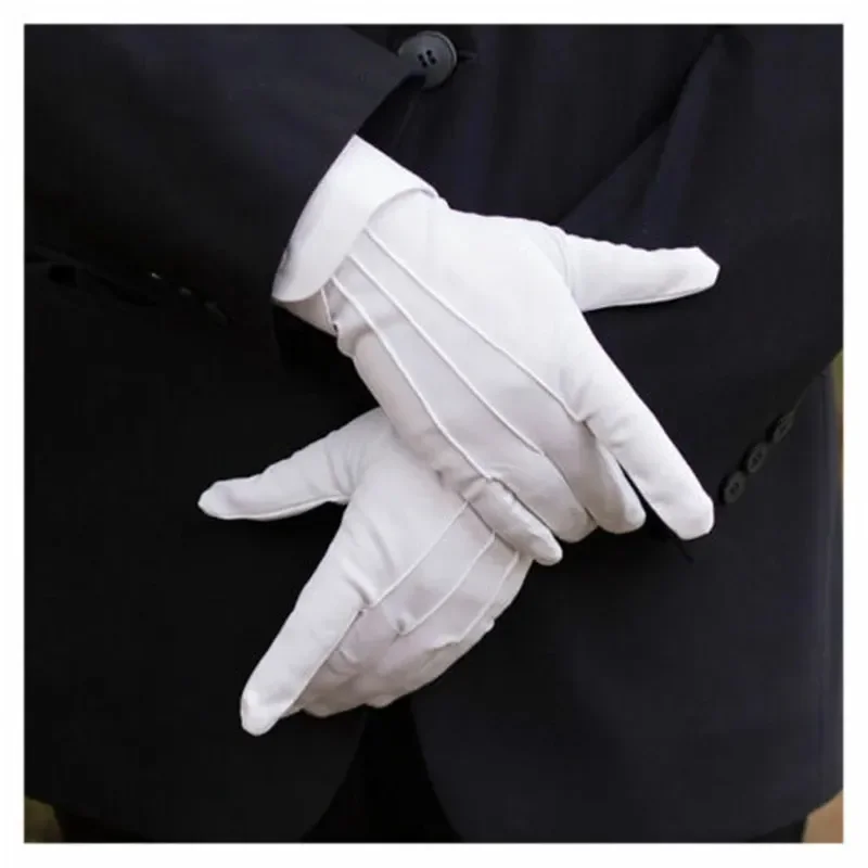 Jewelry Making Gloves - 1 Pair White Cotton Inspection Work