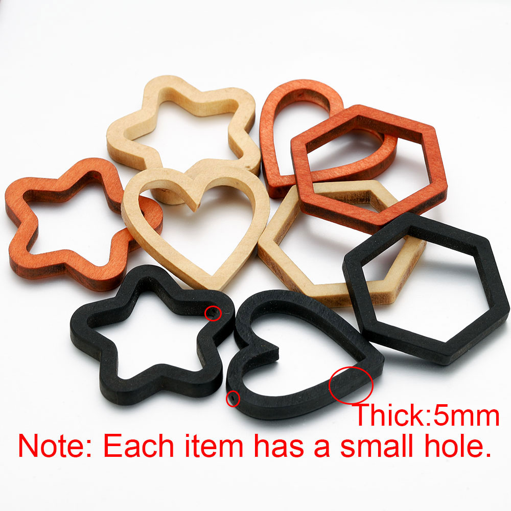 10pcs Wood Heart Square Silico - Jewelry Making Mold incelemesi ve fiyatı
