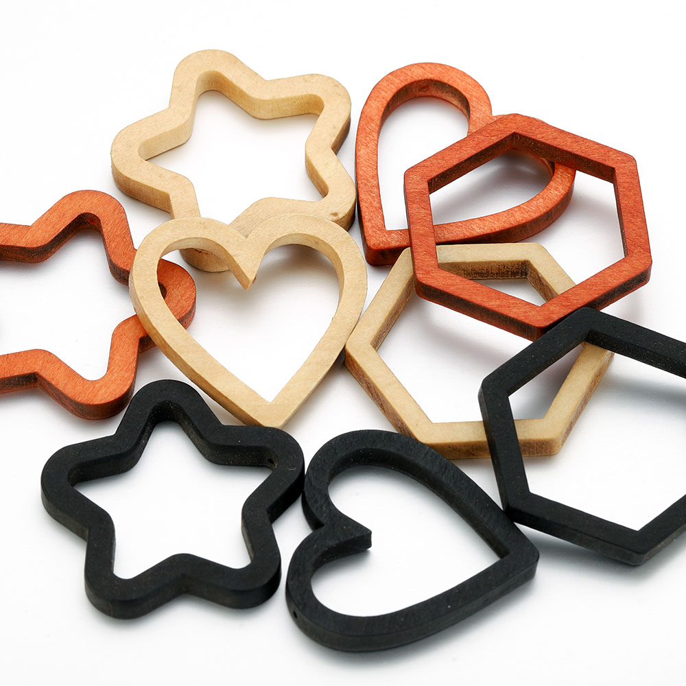 10pcs Wood Heart Square Silico - Jewelry Making Mold incelemesi ve fiyatı