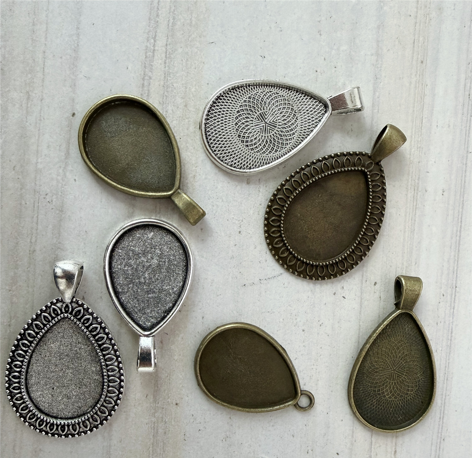 10pcs Drop Inner Size 20x30mm  - Pendant Blank Bezel incelemesi ve fiyatı