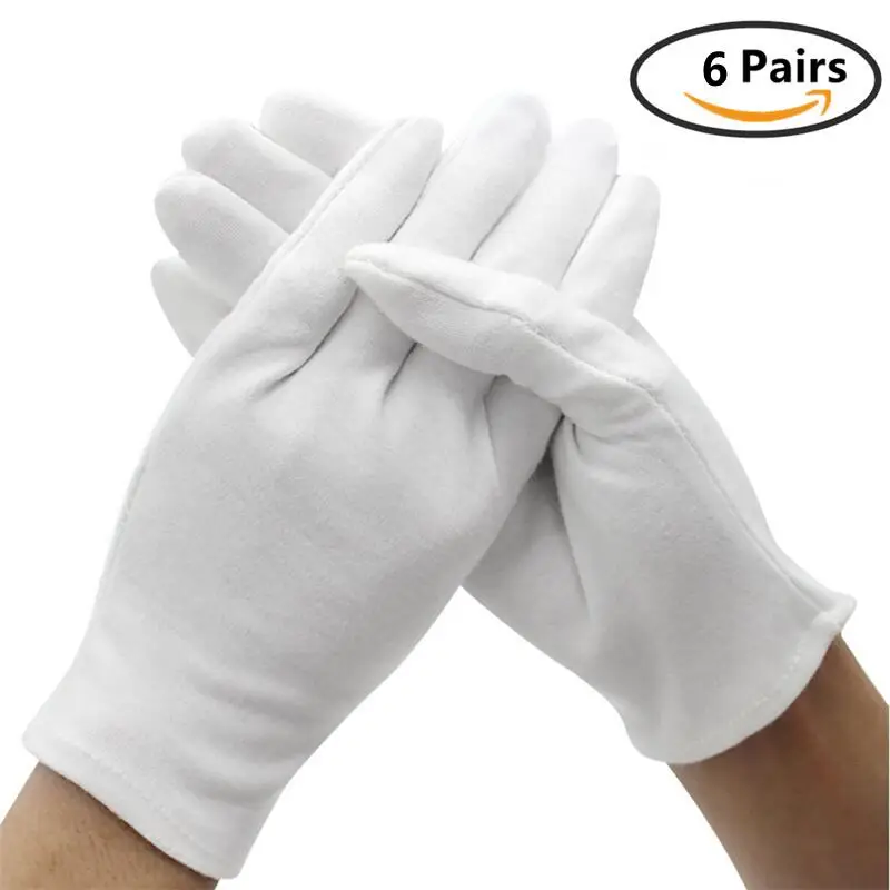 6Pairs White Cotton Work Glove - Jewelry Making Gloves incelemesi ve fiyatı