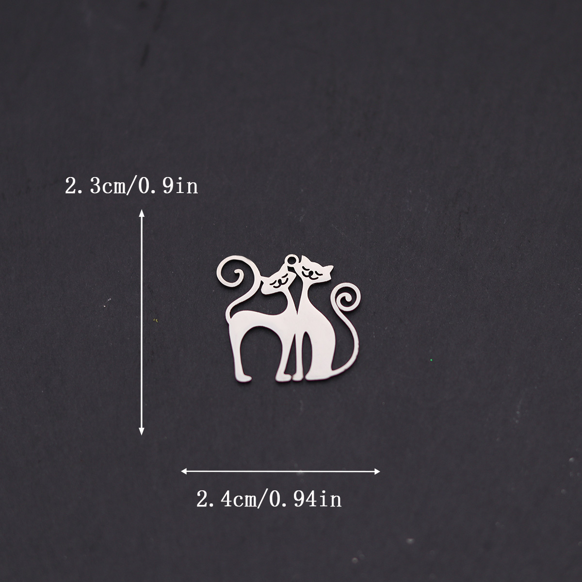 3pcs Cute Couple Cat Stainless - Jewelry Making For Couples incelemesi ve fiyatı