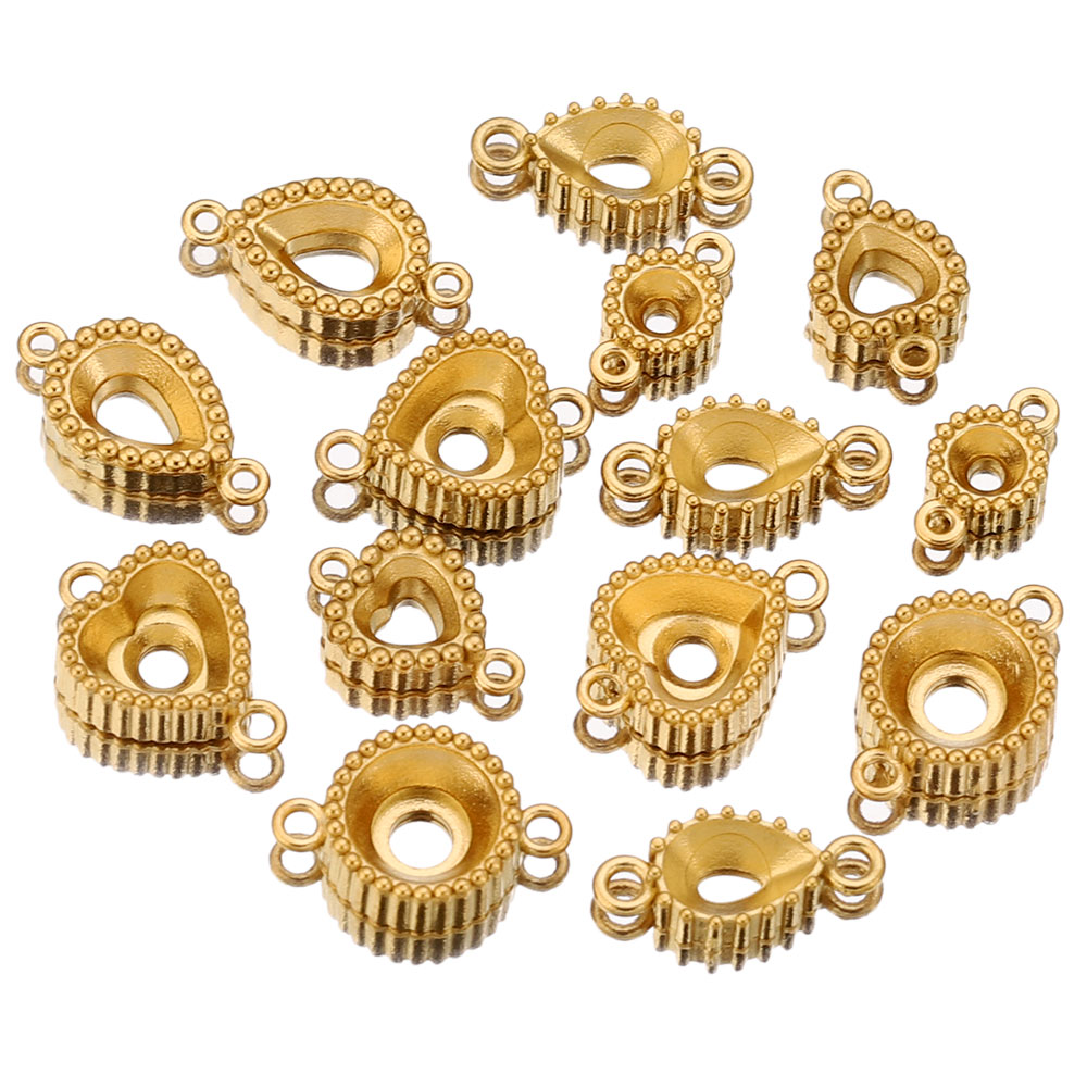 10pcs Stainless Steel Double H - Pendant Blank Bezel incelemesi ve fiyatı