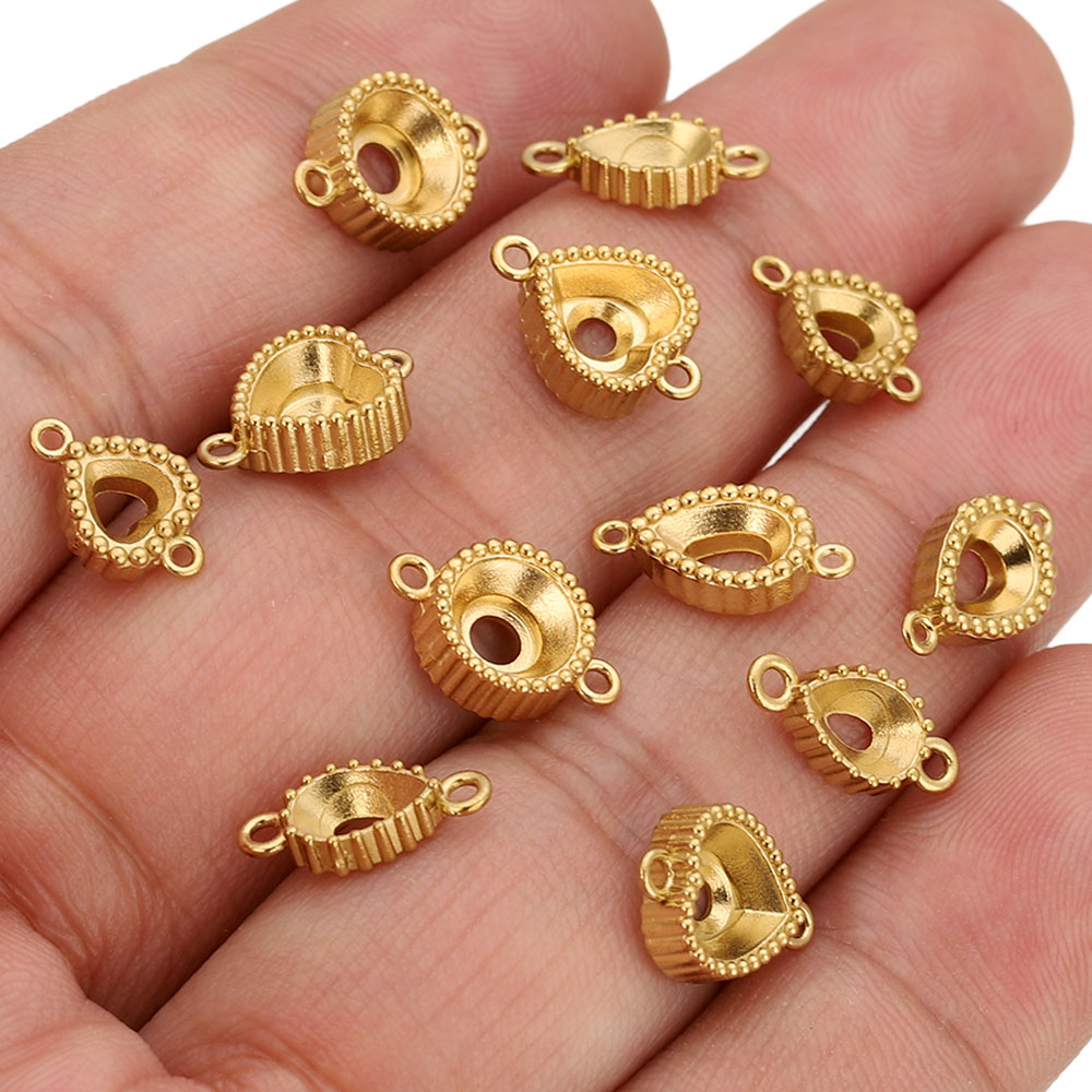 10pcs Stainless Steel Double H - Pendant Blank Bezel incelemesi ve fiyatı