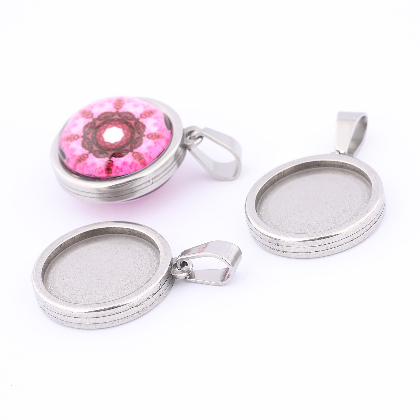 5pcs Stainless Steel Gold Plat - Pendant Blank Bezel incelemesi ve fiyatı