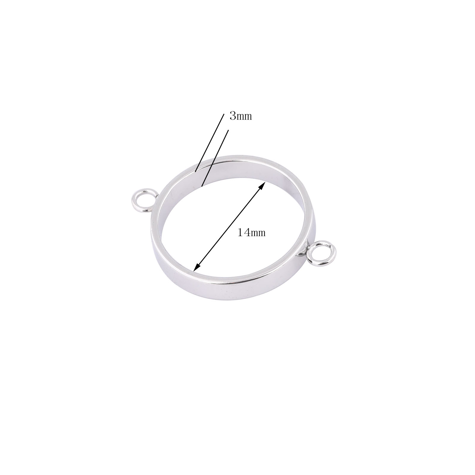10pcs Stainless Steel 14mm Ope - Pendant Blank Bezel incelemesi ve fiyatı