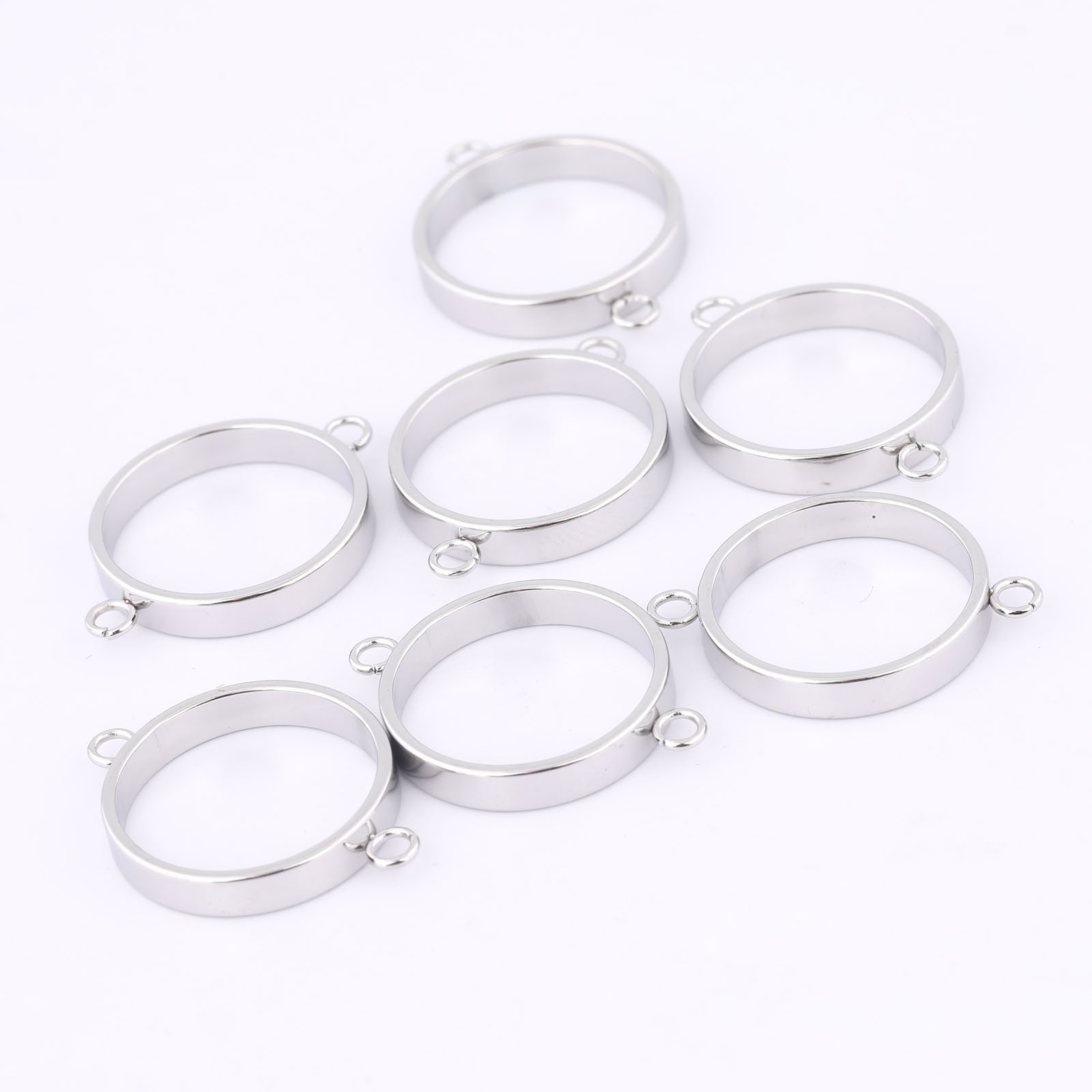 10pcs Stainless Steel 14mm Ope - Pendant Blank Bezel incelemesi ve fiyatı