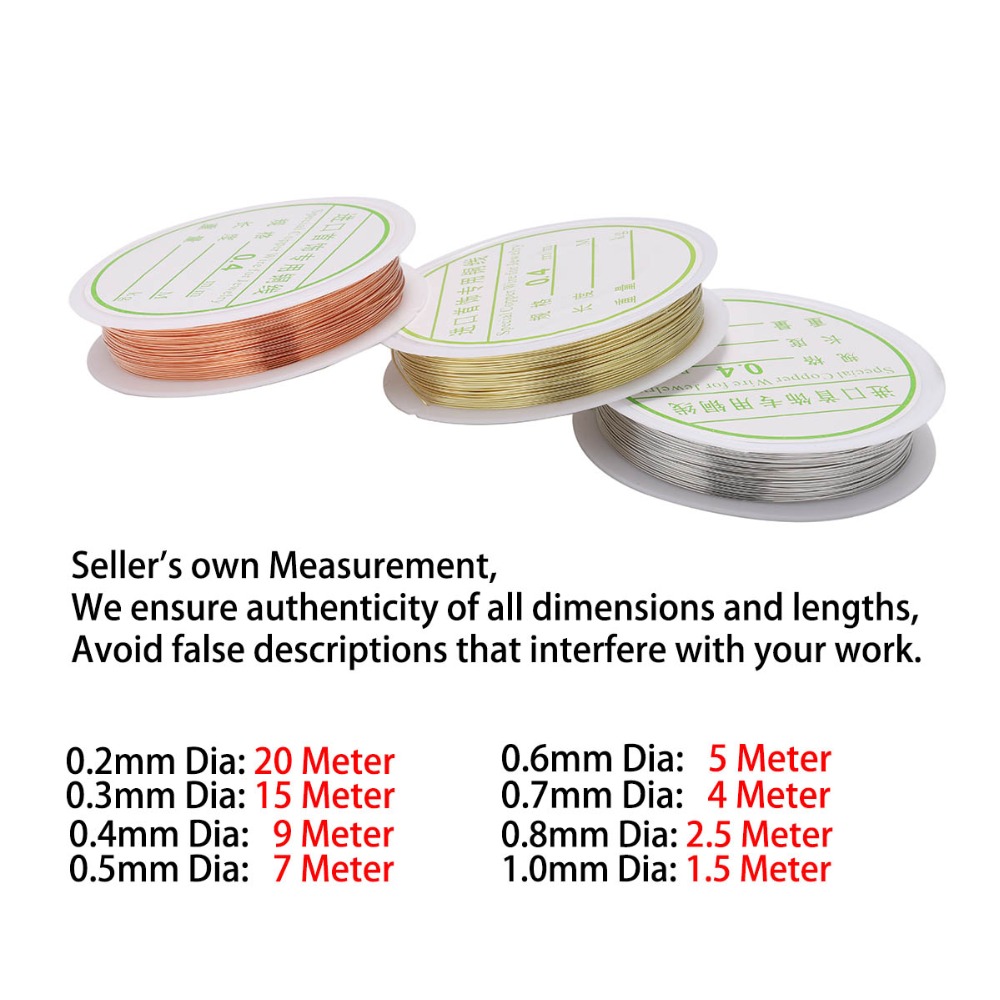 0.2-1mm Silver/Gold/Rose Gold  - Jewelry Making Wire incelemesi ve fiyatı