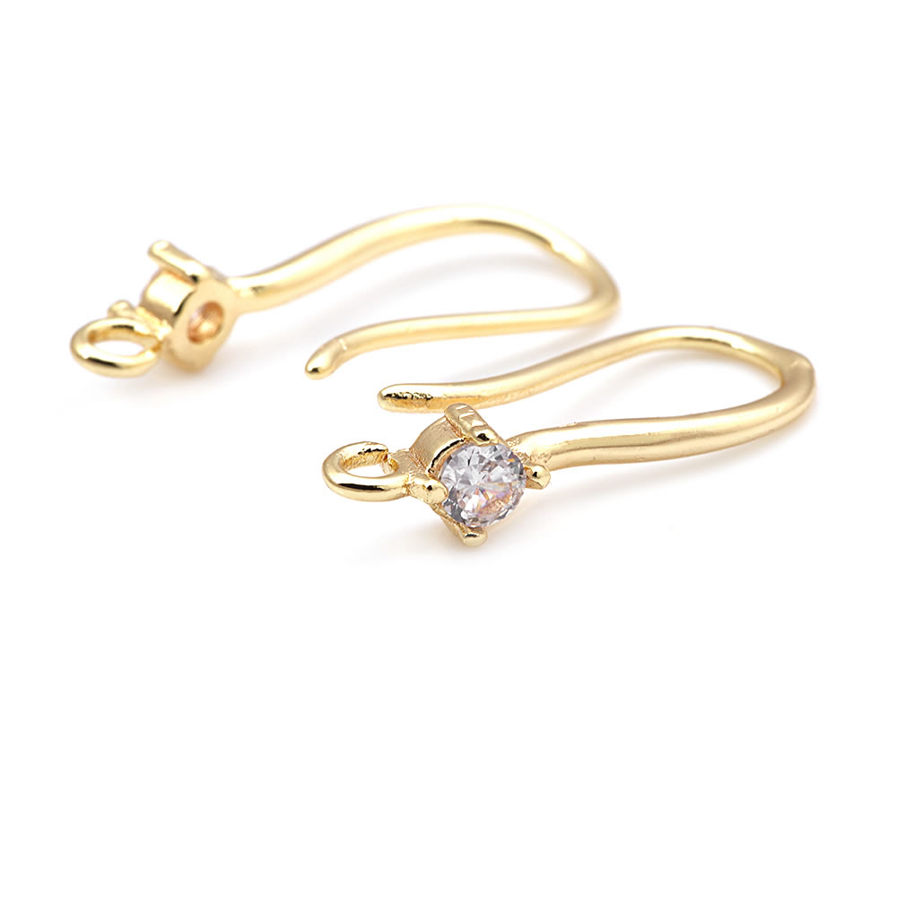 18K Gold Color Brass with Zirc - Jewelry Making Articles incelemesi ve fiyatı