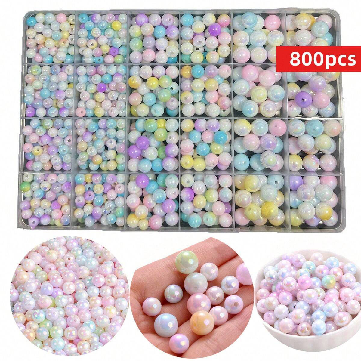 800pcs/24 grid set box 6mm/8mm - Jewelry Making For Couples incelemesi ve fiyatı