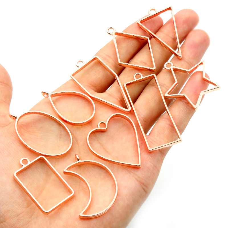 10pcs Geometric Figure Charm P - Pendant Blank Bezel incelemesi ve fiyatı