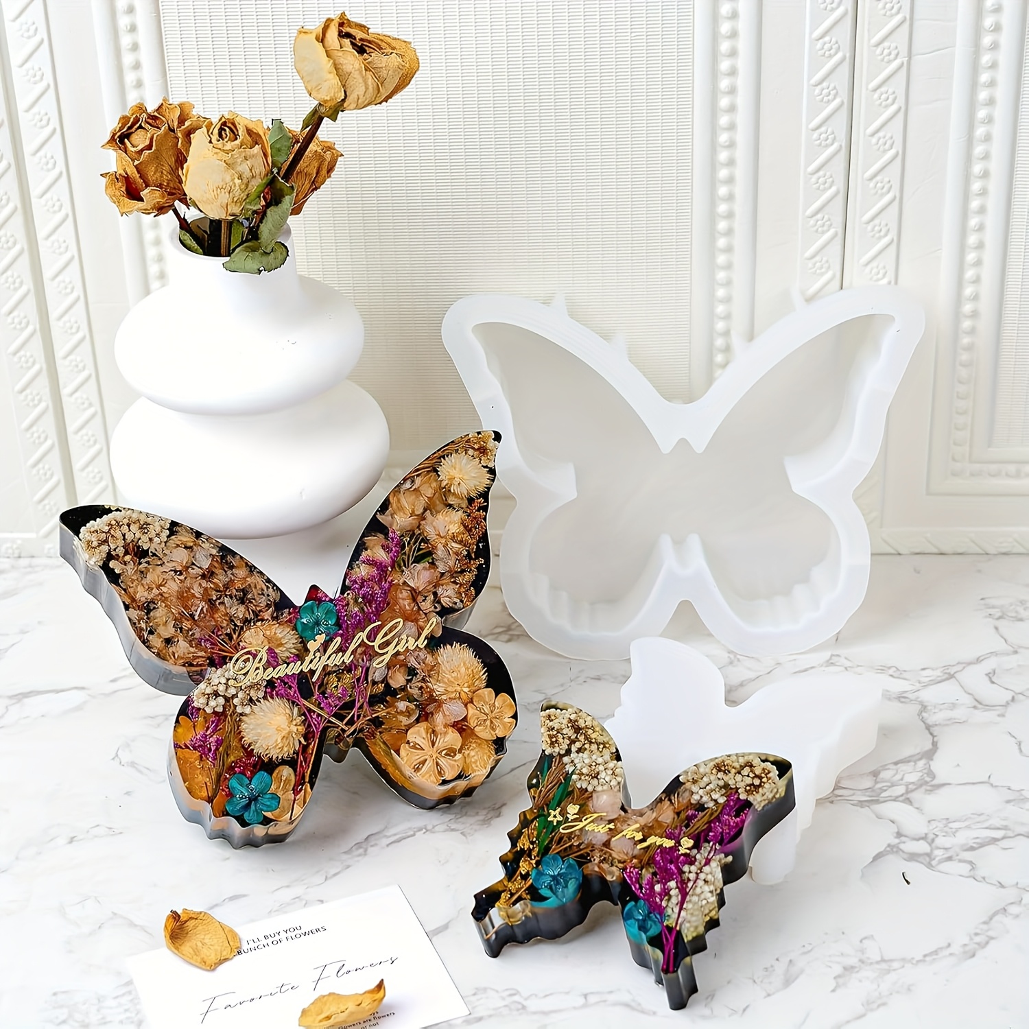 Two sizes of butterfly resin m - Jewelry Making Mold incelemesi ve fiyatı