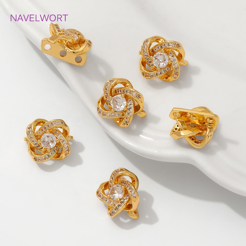 18K Gold Plated Inlaid Zircon  - Jewelry Making Articles incelemesi ve fiyatı