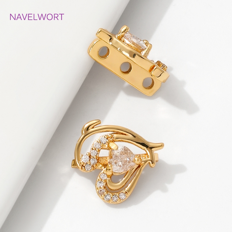 18K Gold Plated Inlaid Zircon  - Jewelry Making Articles incelemesi ve fiyatı