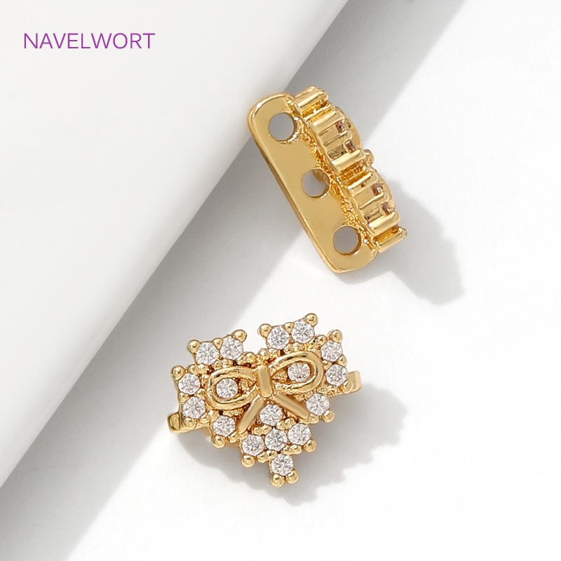 18K Gold Plated Inlaid Zircon  - Jewelry Making Articles incelemesi ve fiyatı