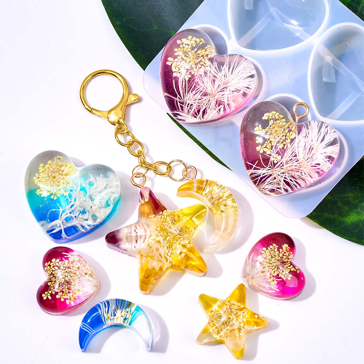 Heart Star Moon Pendant Silico - Jewelry Making Mold incelemesi ve fiyatı