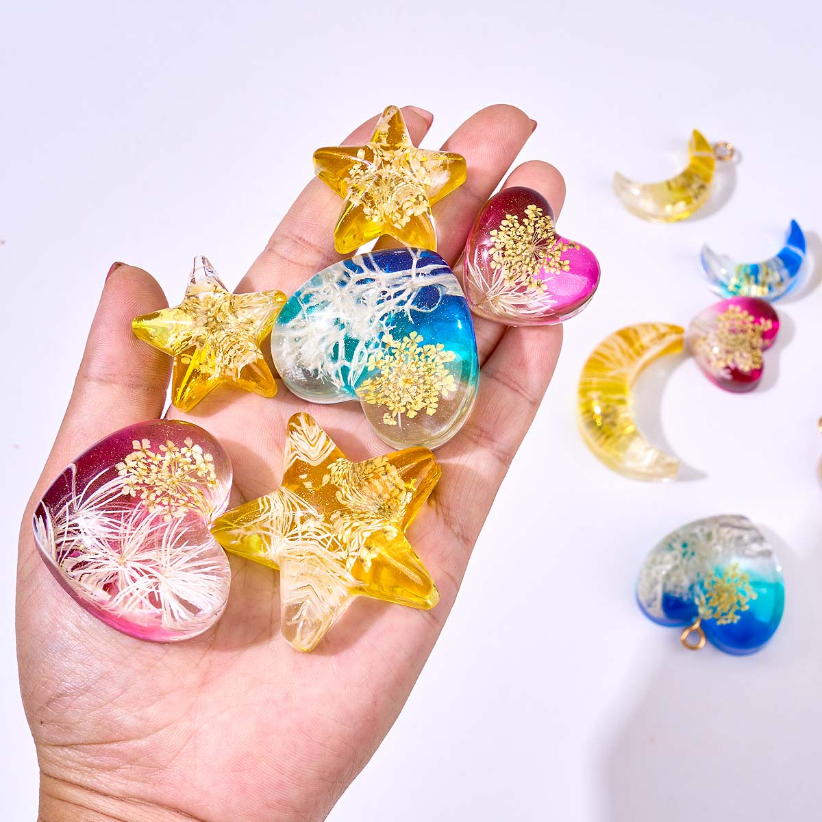 Heart Star Moon Pendant Silico - Jewelry Making Mold incelemesi ve fiyatı