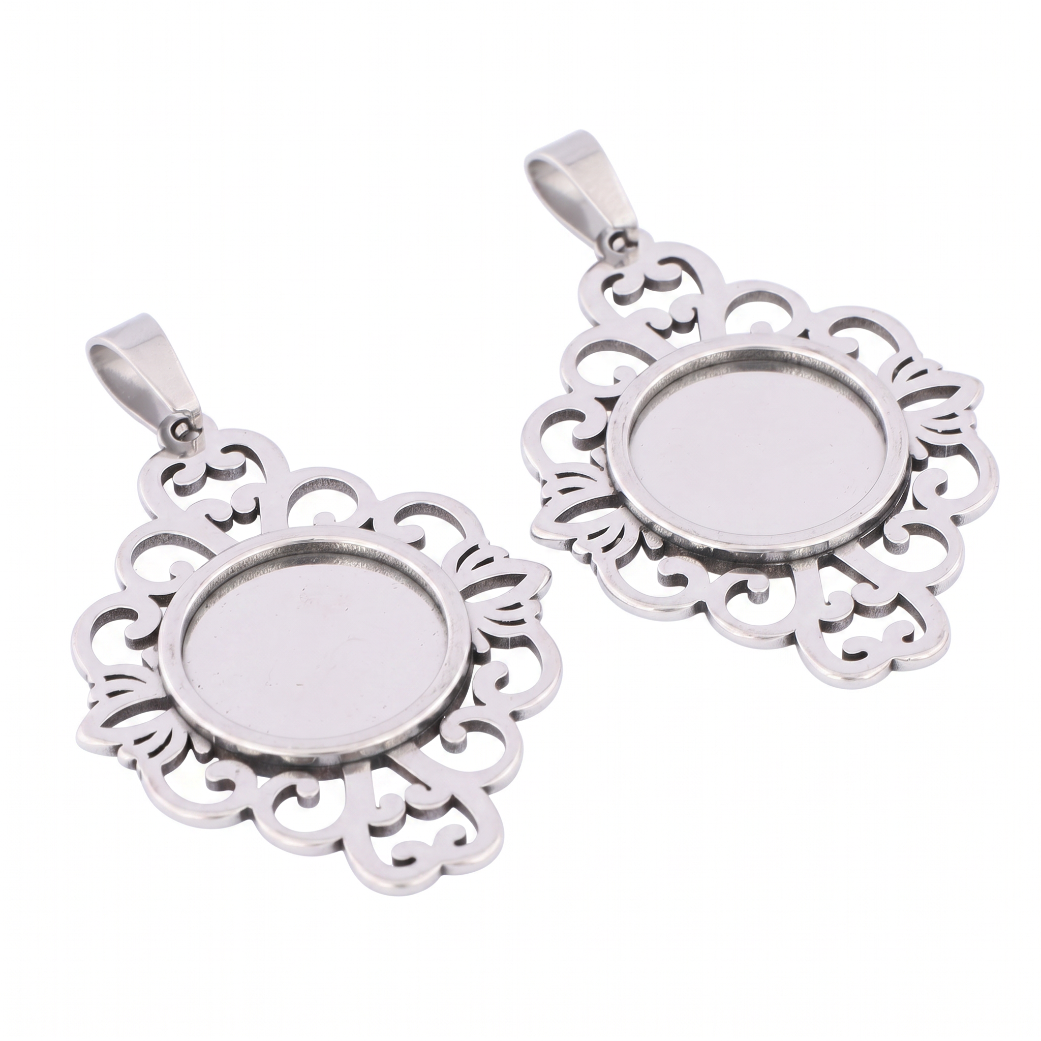 5pcs Stainless Steel Filigree  - Pendant Blank Bezel incelemesi ve fiyatı