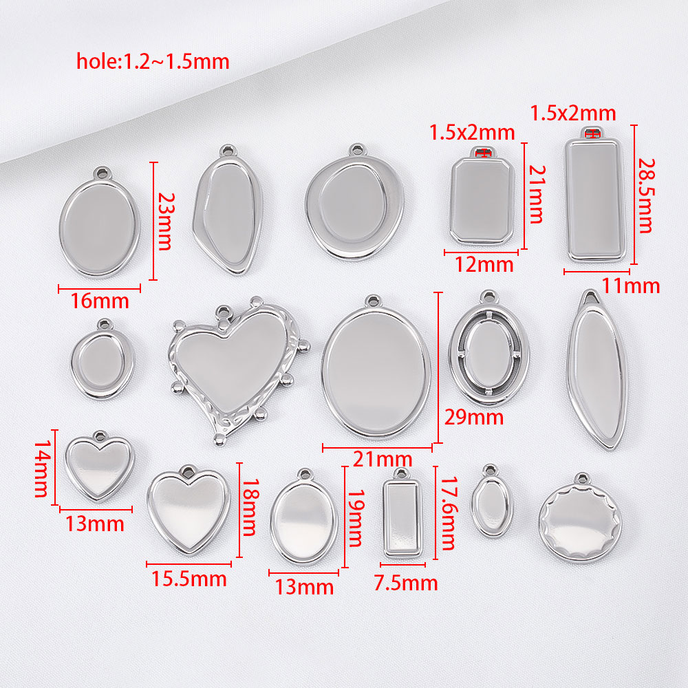 5pcs Stainless Steel Geometry  - Pendant Blank Bezel incelemesi ve fiyatı
