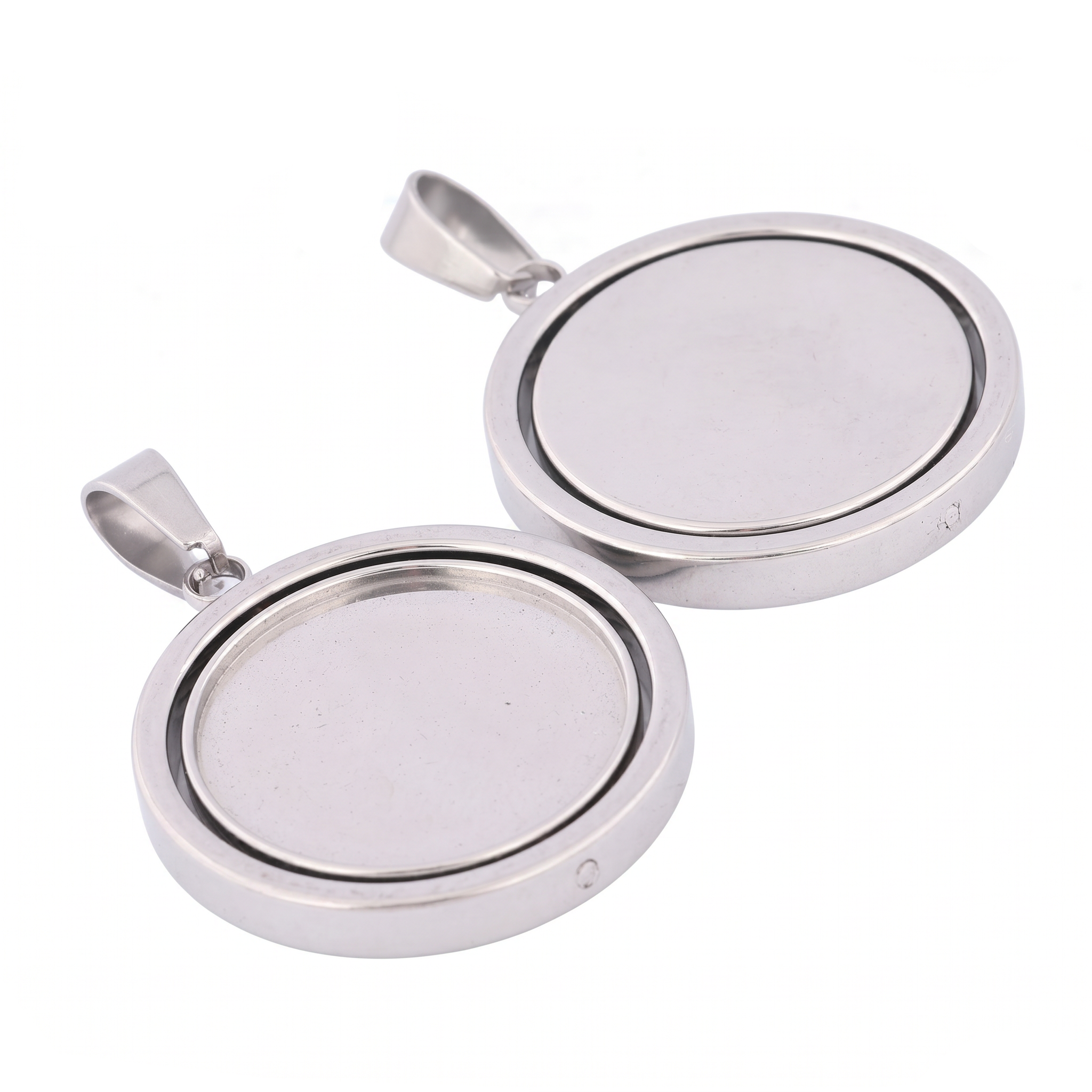 3pcs Stainless Steel  Rotatabl - Pendant Blank Bezel incelemesi ve fiyatı