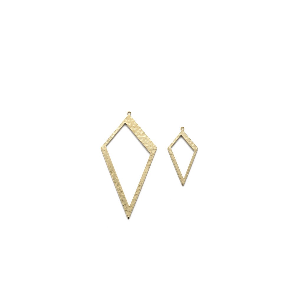 Raw Brass Hammered Rhombus Cha - Pendant Blank Bezel incelemesi ve fiyatı
