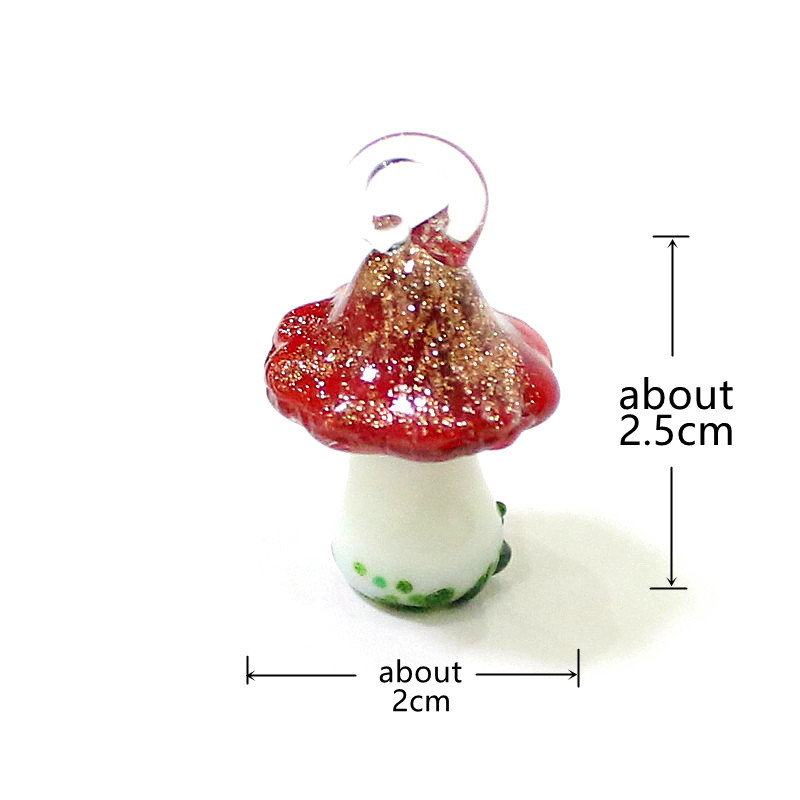 2Pcs Mini Mushroom Charms Dopa - Jewelry Making Event incelemesi ve fiyatı