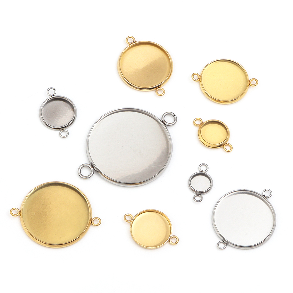 10pcs 6-30mm Round Stainless S - Pendant Blank Bezel incelemesi ve fiyatı