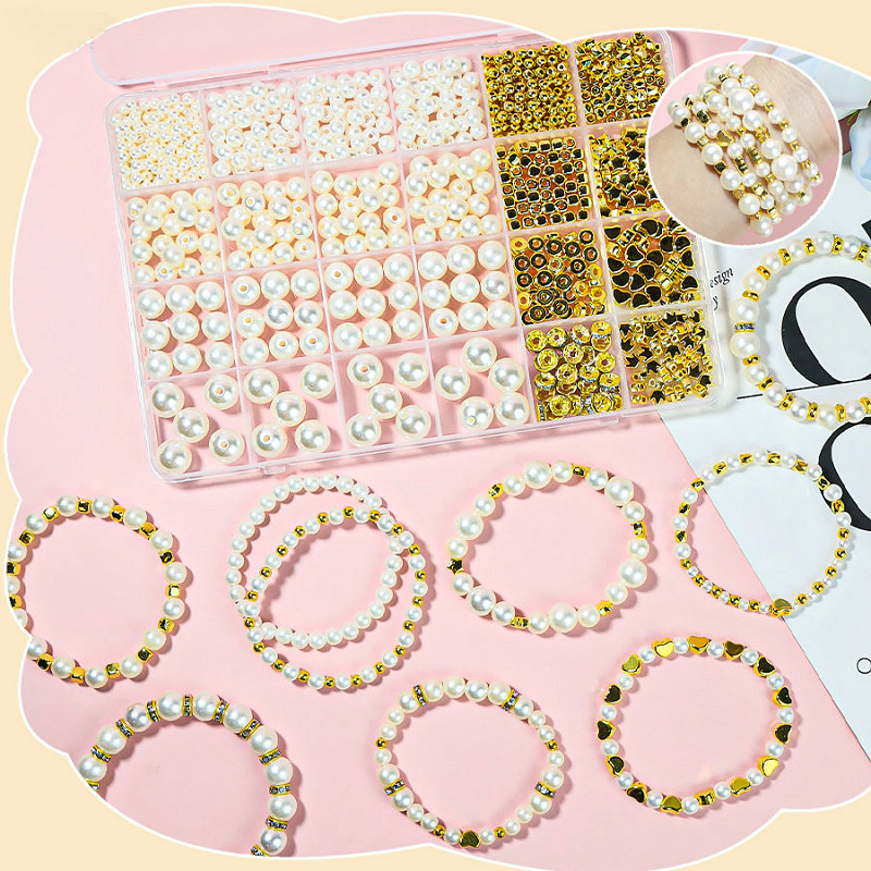 Golden Spacer Beads For Bracel - Jewelry Making Kit For Kids incelemesi ve fiyatı