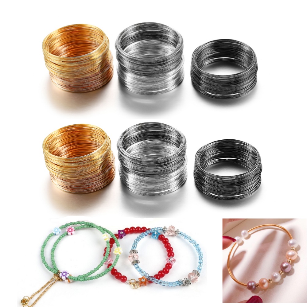 100 Loops/lot 0.6mm Silver Gol - Jewelry Making Wire incelemesi ve fiyatı