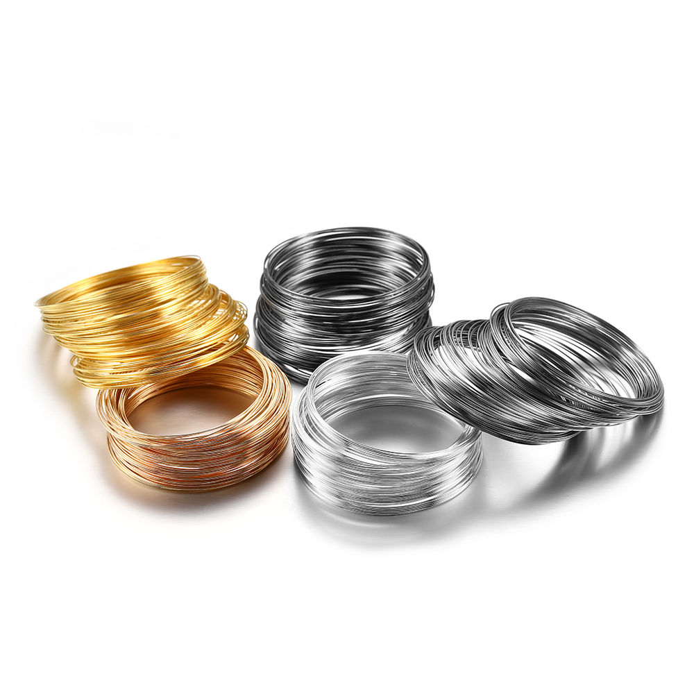 100 Loops/lot 0.6mm Silver Gol - Jewelry Making Wire incelemesi ve fiyatı