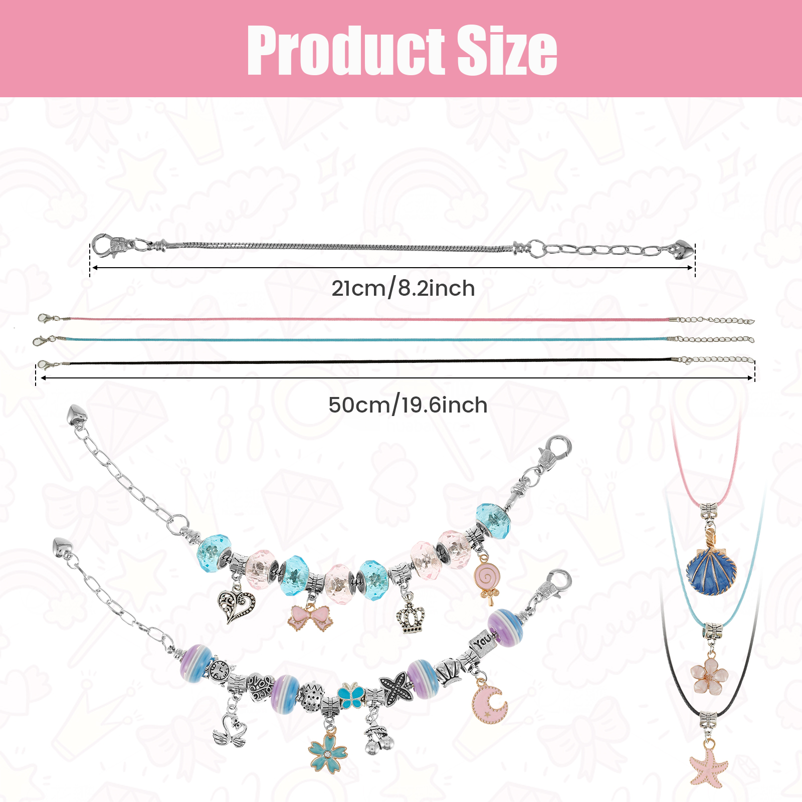 78Pcs Bracelet Making Kit Char - Jewelry Making Kit For Kids incelemesi ve fiyatı