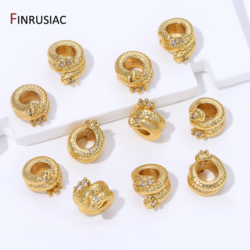 18K Gold Plated Brass Snake Sh - Jewelry Making Articles incelemesi ve fiyatı