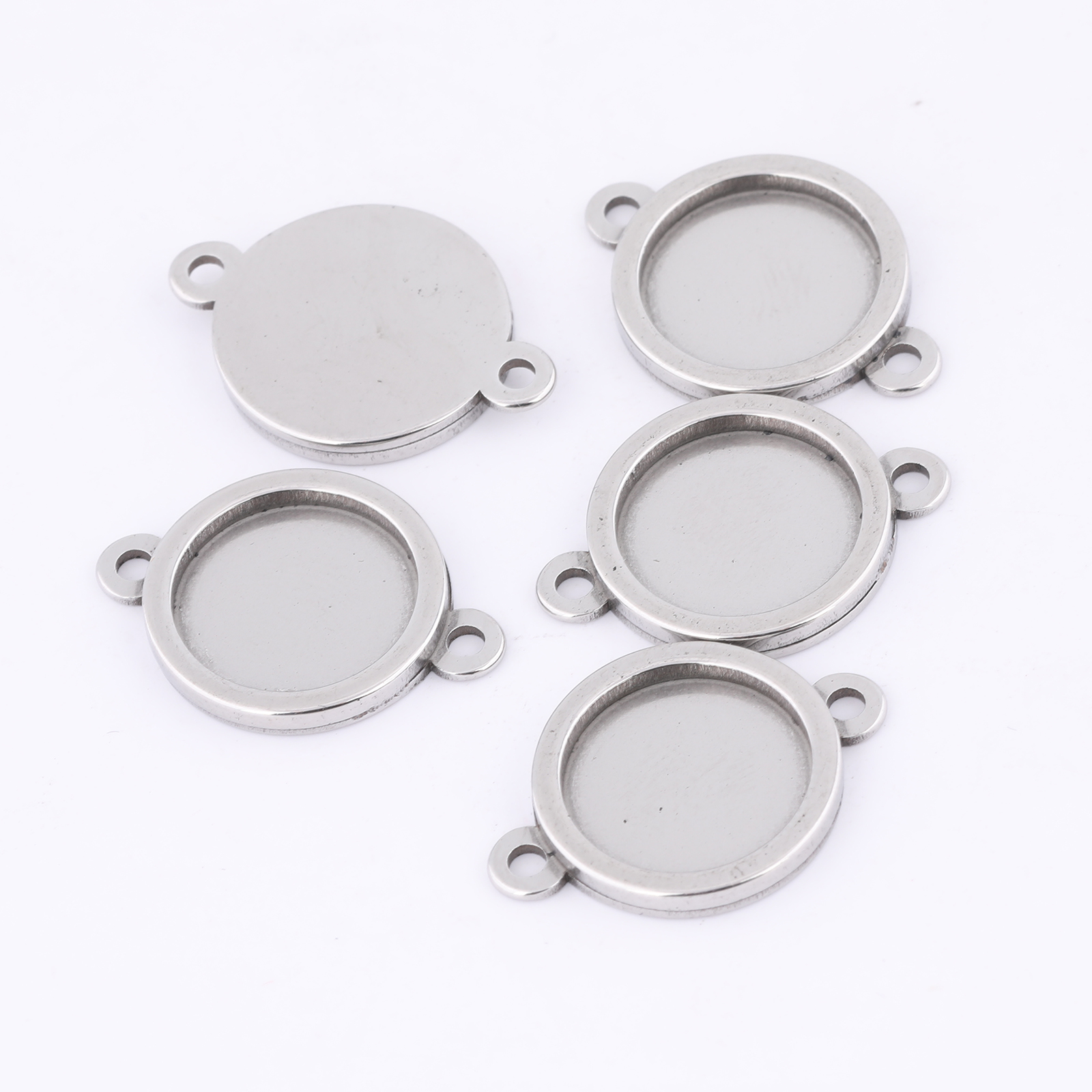 10pcs Stainless Steel 12mm Cab - Pendant Blank Bezel incelemesi ve fiyatı