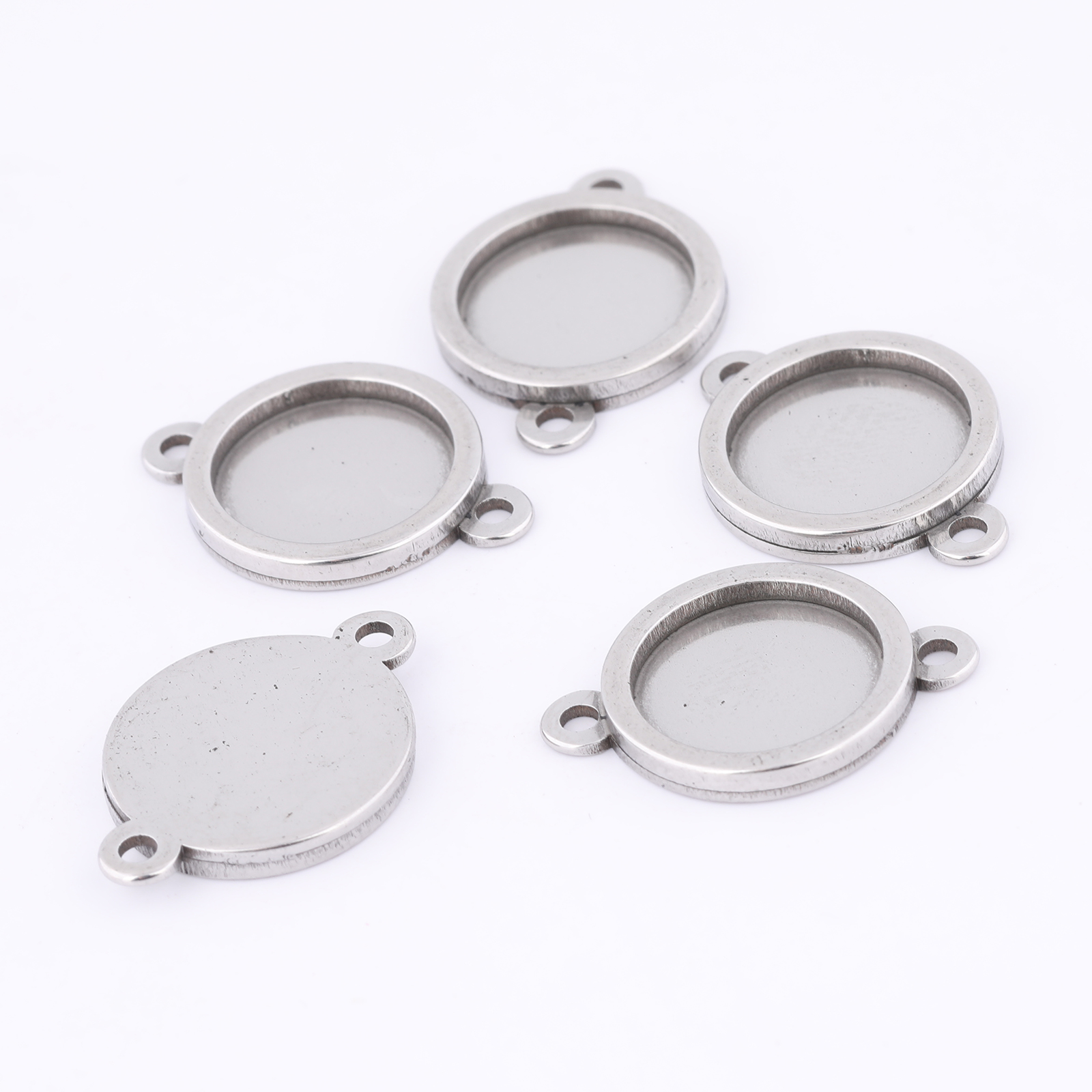 10pcs Stainless Steel 12mm Cab - Pendant Blank Bezel incelemesi ve fiyatı