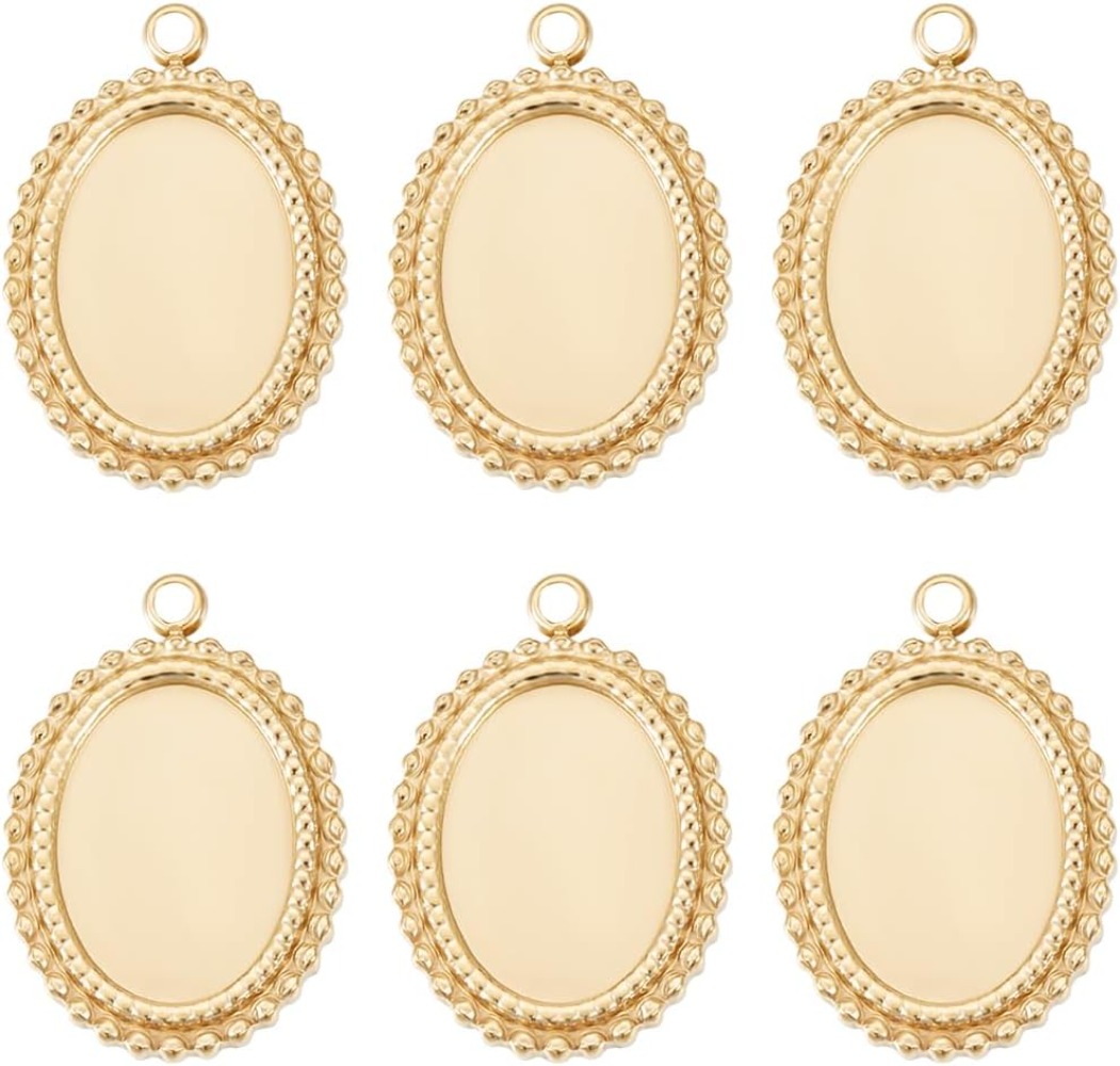 6Pcs Cabochon Settings Charms  - Pendant Blank Bezel incelemesi ve fiyatı