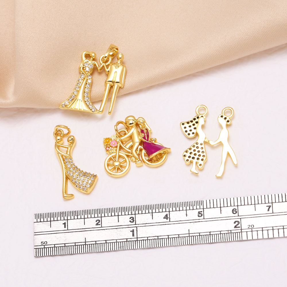 OCESRIO Gold Plated Brass Coup - Jewelry Making For Couples incelemesi ve fiyatı