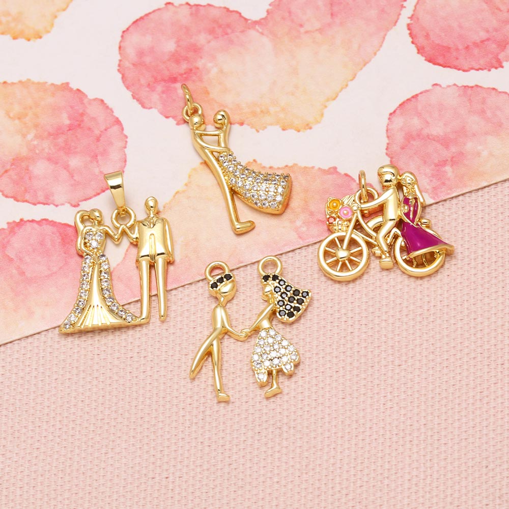 OCESRIO Gold Plated Brass Coup - Jewelry Making For Couples incelemesi ve fiyatı