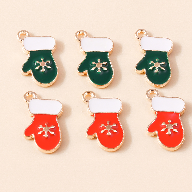 20pcs 11x19mm Cute Enamel Chri - Jewelry Making Gloves incelemesi ve fiyatı
