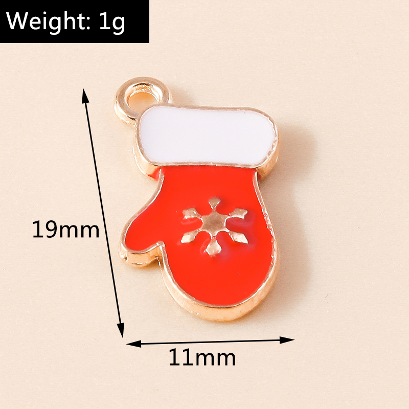 20pcs 11x19mm Cute Enamel Chri - Jewelry Making Gloves incelemesi ve fiyatı