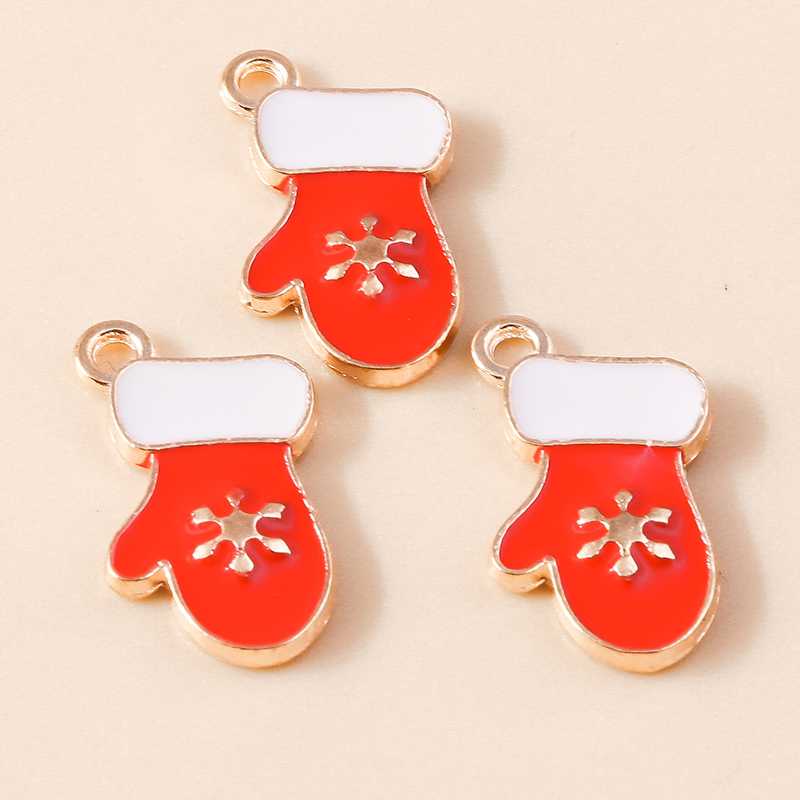 20pcs 11x19mm Cute Enamel Chri - Jewelry Making Gloves incelemesi ve fiyatı