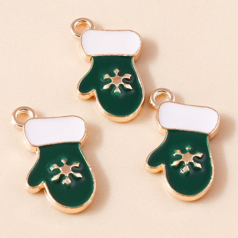 20pcs 11x19mm Cute Enamel Chri - Jewelry Making Gloves incelemesi ve fiyatı